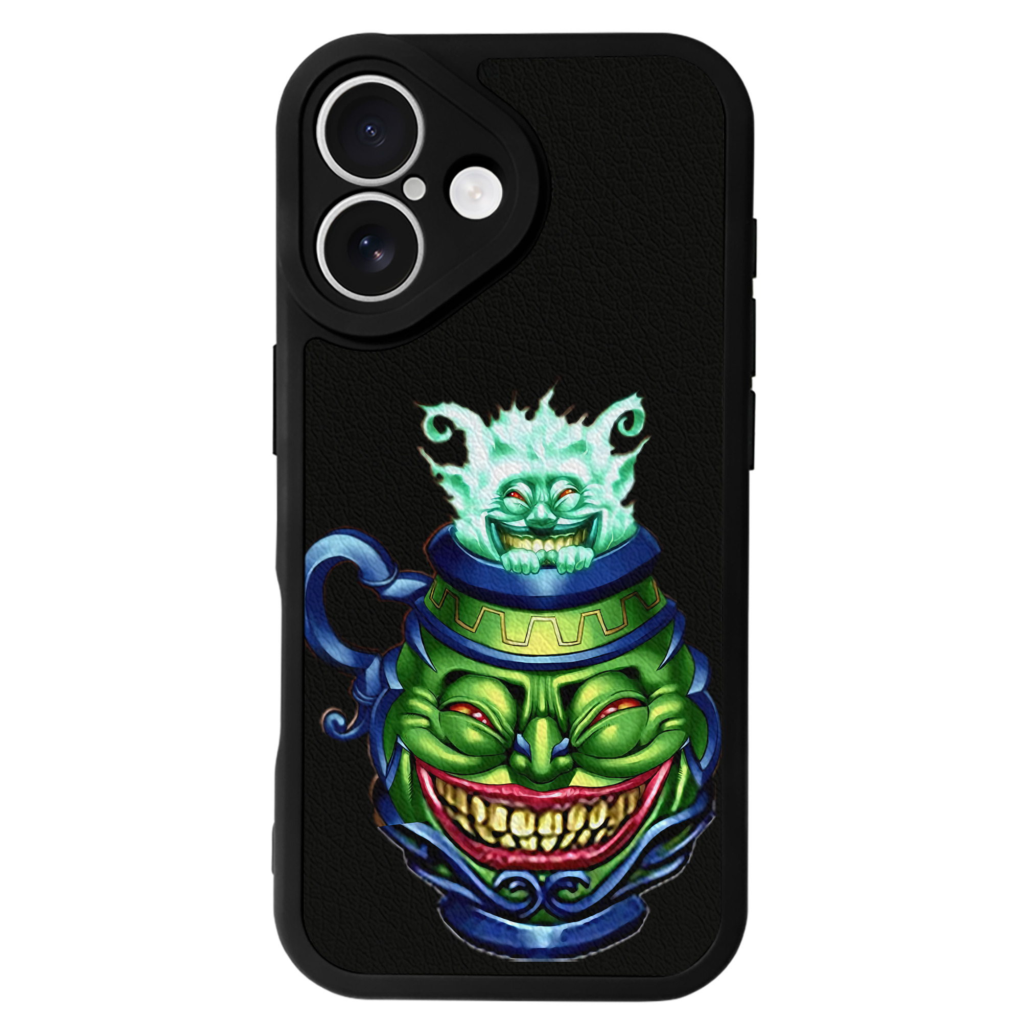 （画像用） 遊☆戯☆王 Yu-Gi-Oh! 【iPhone 16シリーズ対応】シリコンスマホケース（レザー調） 材質：シリコン